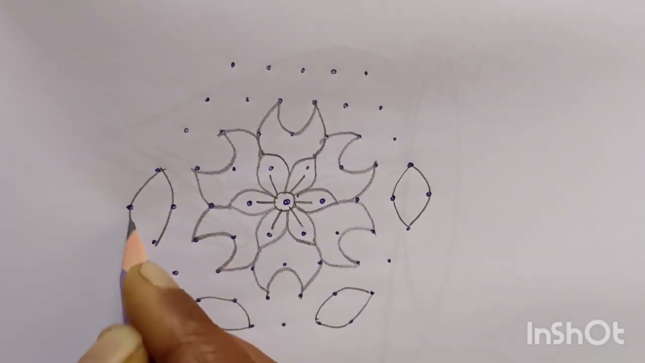 Kolam rangolidesigns || pullivacha kolam|| dots kolam simple | simple rangoli designs|simple muggulu