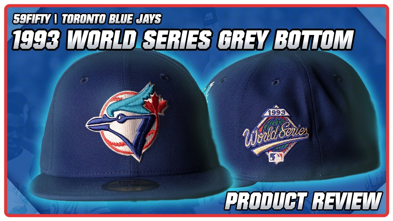 World Series Hat Gray Underbrim 1993 World Series Grey Bottom Blue Jays Fitted Hat 59fifty Youtube