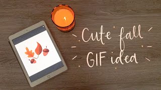 Cute Fall Gif Idea - How To Make a GIF on Procreate