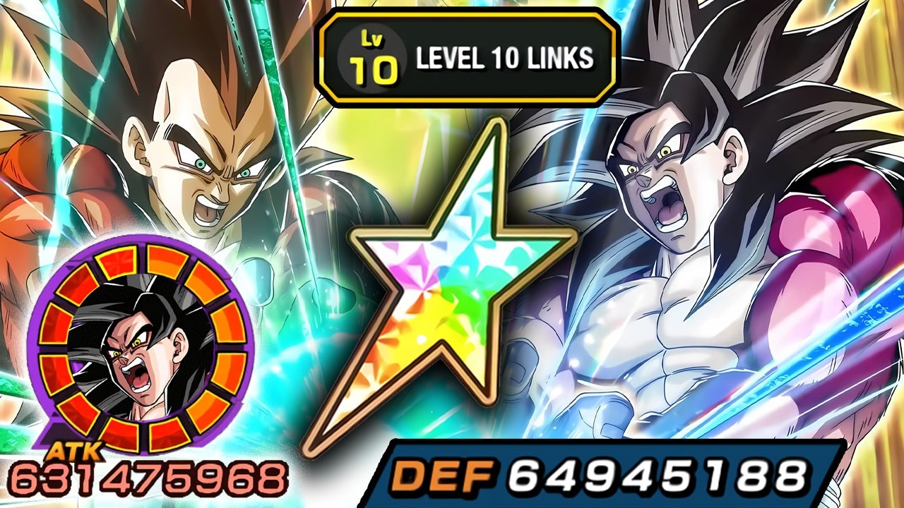 100% NEW LR SSJ4 VEGETA + SSJ4 GOKU LEVEL 10 LINKS SHOWCASE!!!!!!!!!!! Dragon Ball Z Dokkan Battle