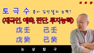 토극수(재극인, 예측, 판단, 투자능력) : 봉이 김선달의능력? 戊壬, 己壬, 戊癸, 己癸 해석(석우당)