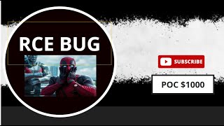 Remote code execution bug bounty poc $1000