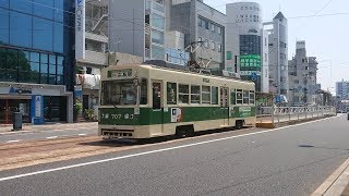 広島電鉄700形707号 比治山橋 発車