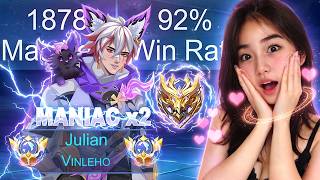 MANIAC x2 JULIAN DAMAGE BUILD 2026!! (100% auto Win) | MLBB