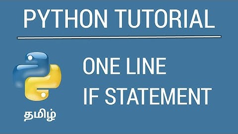 Python One-Line if Statement | Tamil Tutorial | iCoding