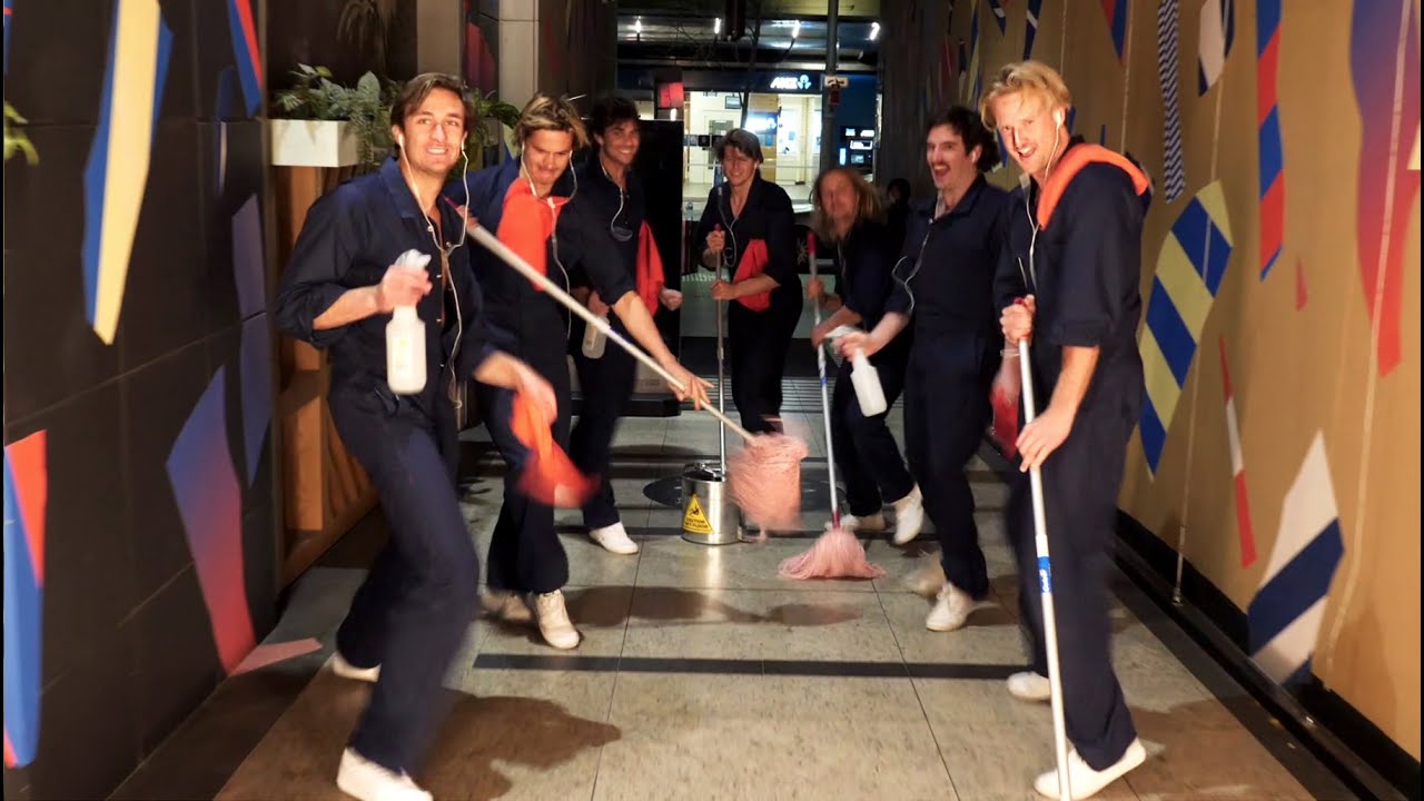 The Inspired Unemployed keeping it clean at The Galeries - YouTube - Educated Cleaners Unemployment Edit Glow Penthouse Options