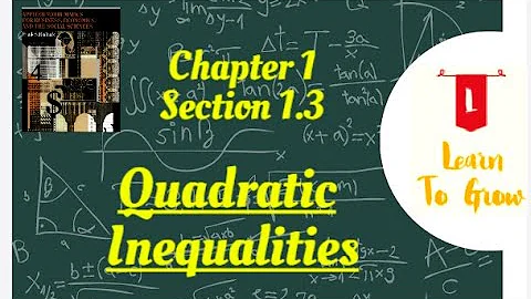 How to solve Quadratic Inequalities (3/3) Applied ...