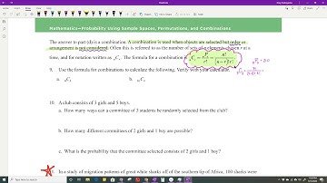 P4 Probability Using Sample Spaces, Permutations, and Combinations
