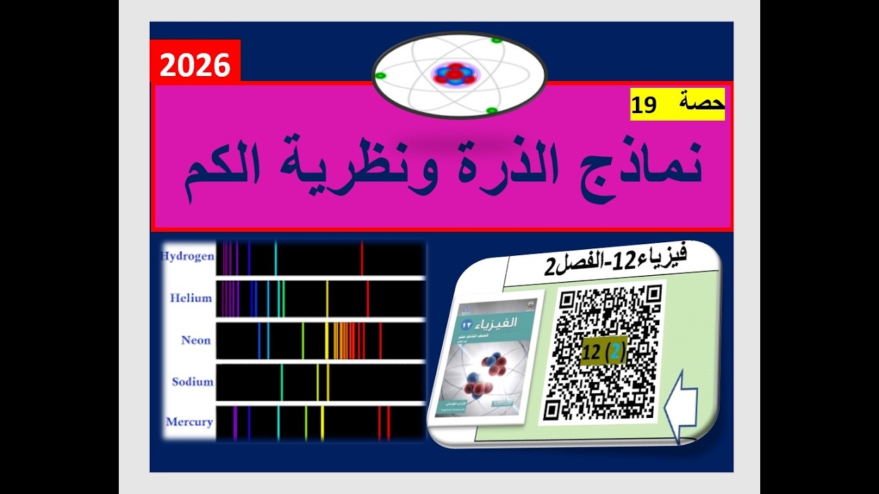 حصة19-نماذج الذرة ونظرية الكم -فيزياء12-الفصل2-واتساب66163697