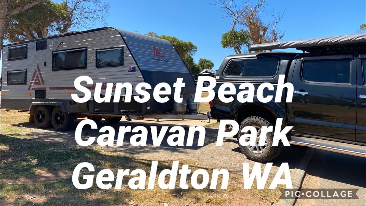 Sunset Beach caravan park Geraldton WA / camping with yui YouTube