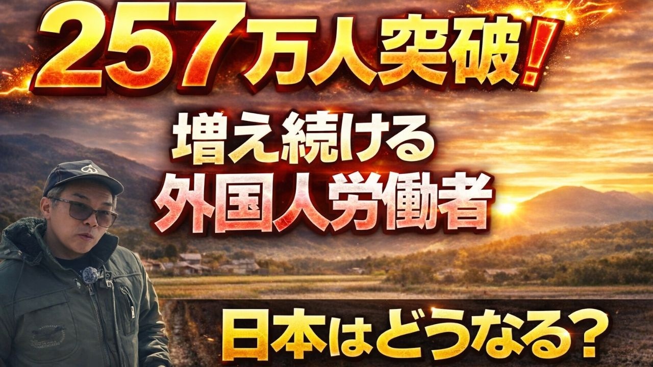 外国人労働者257万人の現実、人手不足の裏で、日本はもう限界なのか？地方の県が一つ丸ごと存在する規模です。