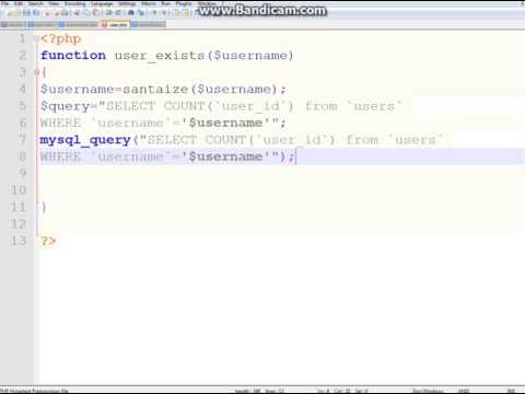 user exists function