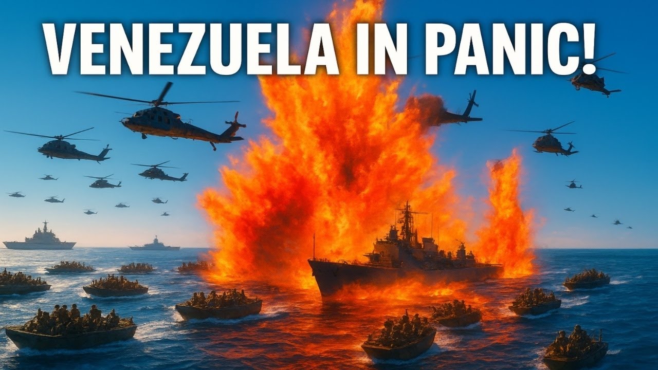 Venezuela Shocked! Military Deployment US Marines  Amphibious Beach Landings with LCAC Hovercraft