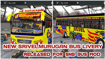 NEW SRIVELMURUGAN LIVERY FOR GOWTHAM GAMING SNB BUS MOD BUSSID/GAMING TAMIZHA #SHORTS