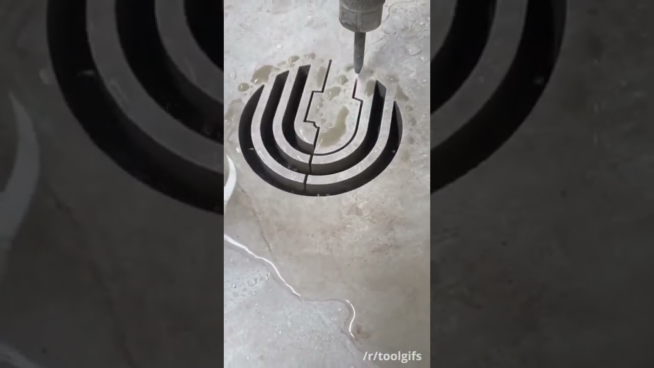 Резка камня водой - YouTube