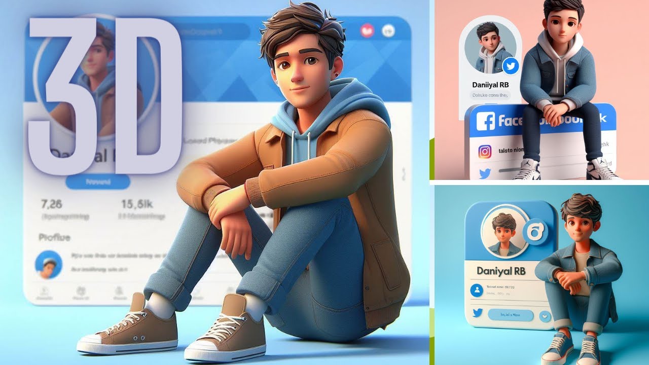 Create Facebook animated 3d Ai profile picture YouTube