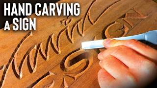 Hand Carving a Sign | Rustic Style