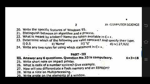11th computer science first revision exam original question paper 2025