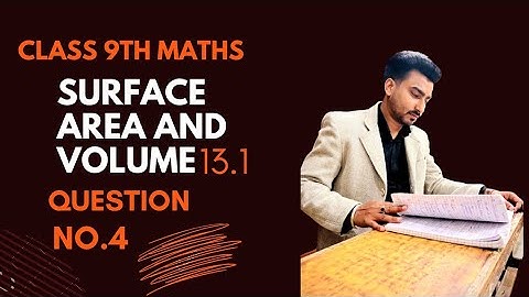 Exercise 13.1 , Q 4, 9th maths ch  surface area and volume #puriacademy