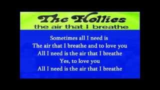 The Hollies - The Air That I Breathe (+ lyrics 1974) chords