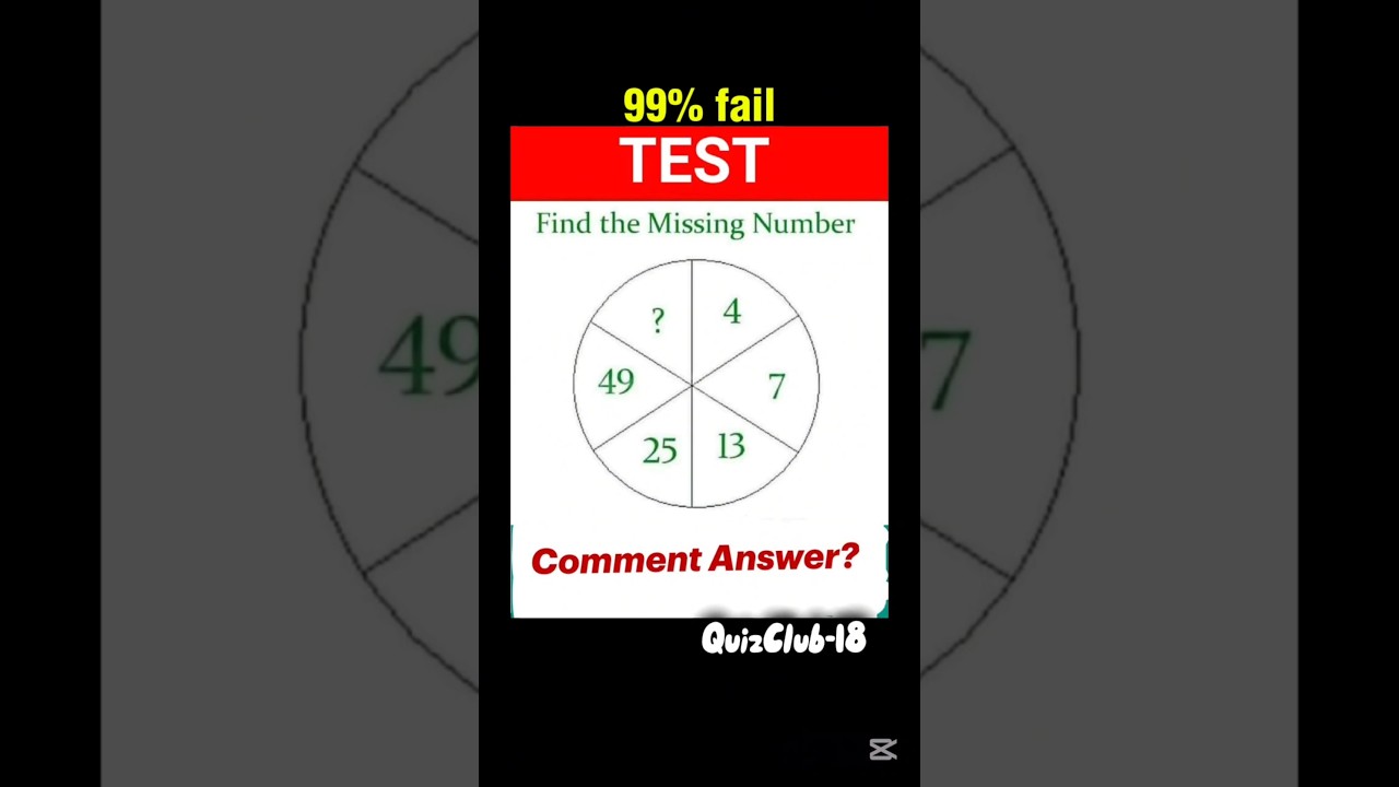 Find the Missing Number 🧩 | Math Puzzle Challenge 🔢 | #shorts #mathspuzzle #iq #foryou