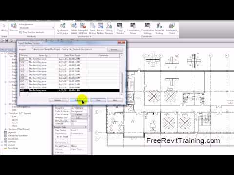 Revit Restoring Backup Files - Central Files - CADtech Seminars.com