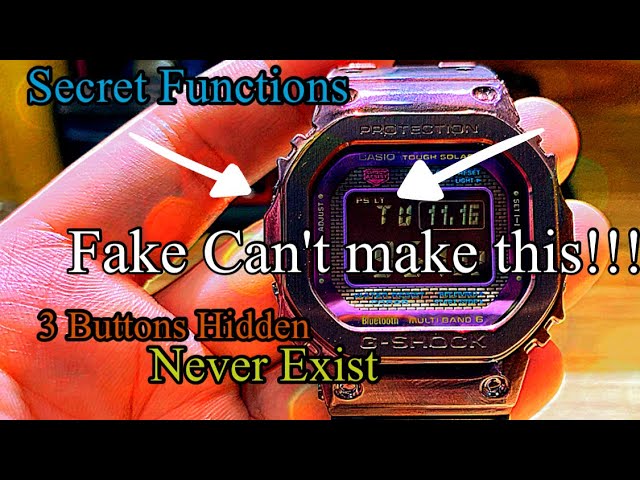 Casio G-shock Secret Functions 3 buttons Simultaneously Legit Original or  Fake. 