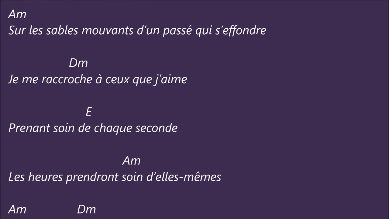 ZAZ qué Vendra..Karaoké d accords pour guitare YouTube