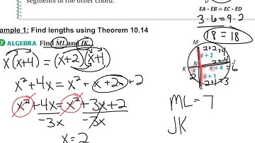 10.6 Find Segment Lengths in Circles