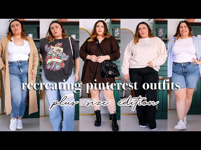 Recreating pinterest outfits 📌 trendy plus size outfit ideas 2022 (ad) 