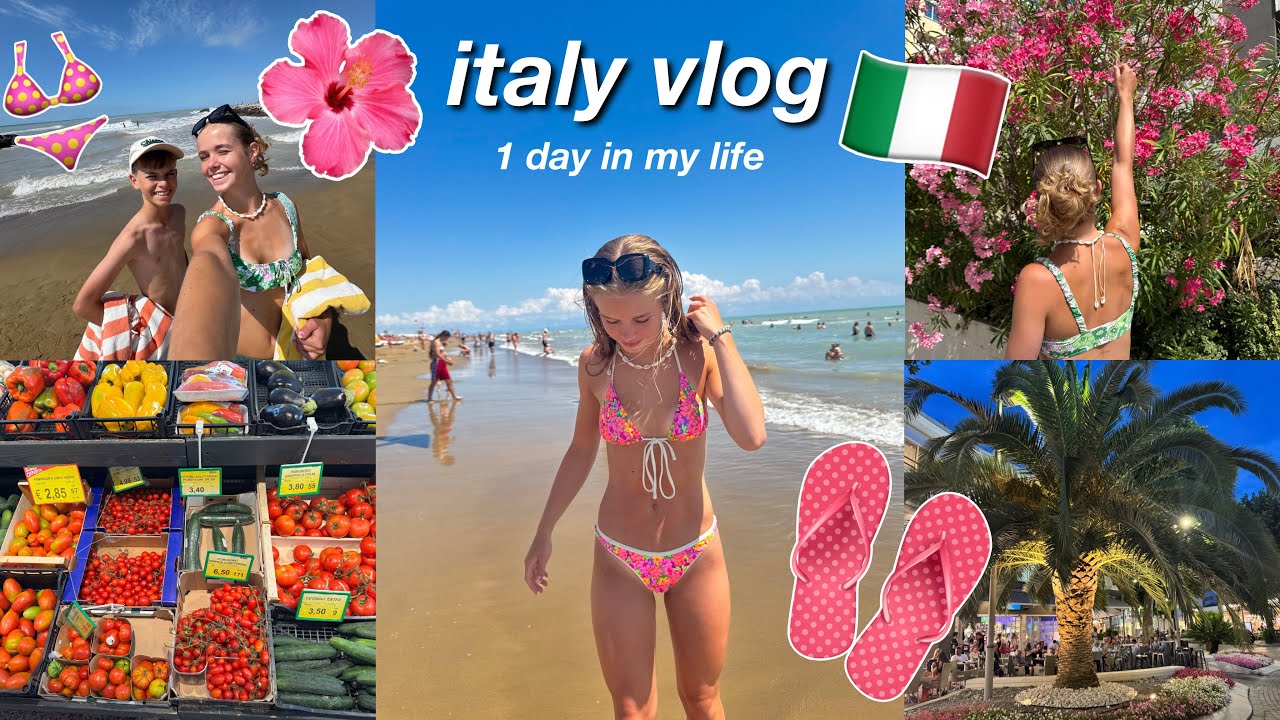 1 DAY IN ITALY | tanning, beach, eating and more:)