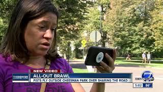 Fight in Cheesman Park between cyclists and scooter riders caught on video