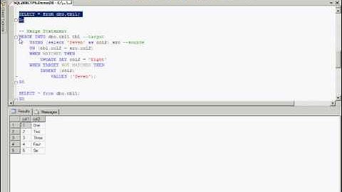 SQL Server 2008 MERGE