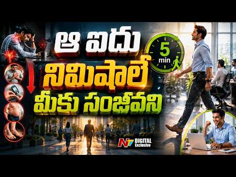 ఆఫీసులో గంటల తరబడి కూర్చుంటున్నారా? గంటకు 5 నిమిషాలు నడిస్తే చాలు | NTV Telugu - NTVTELUGU
