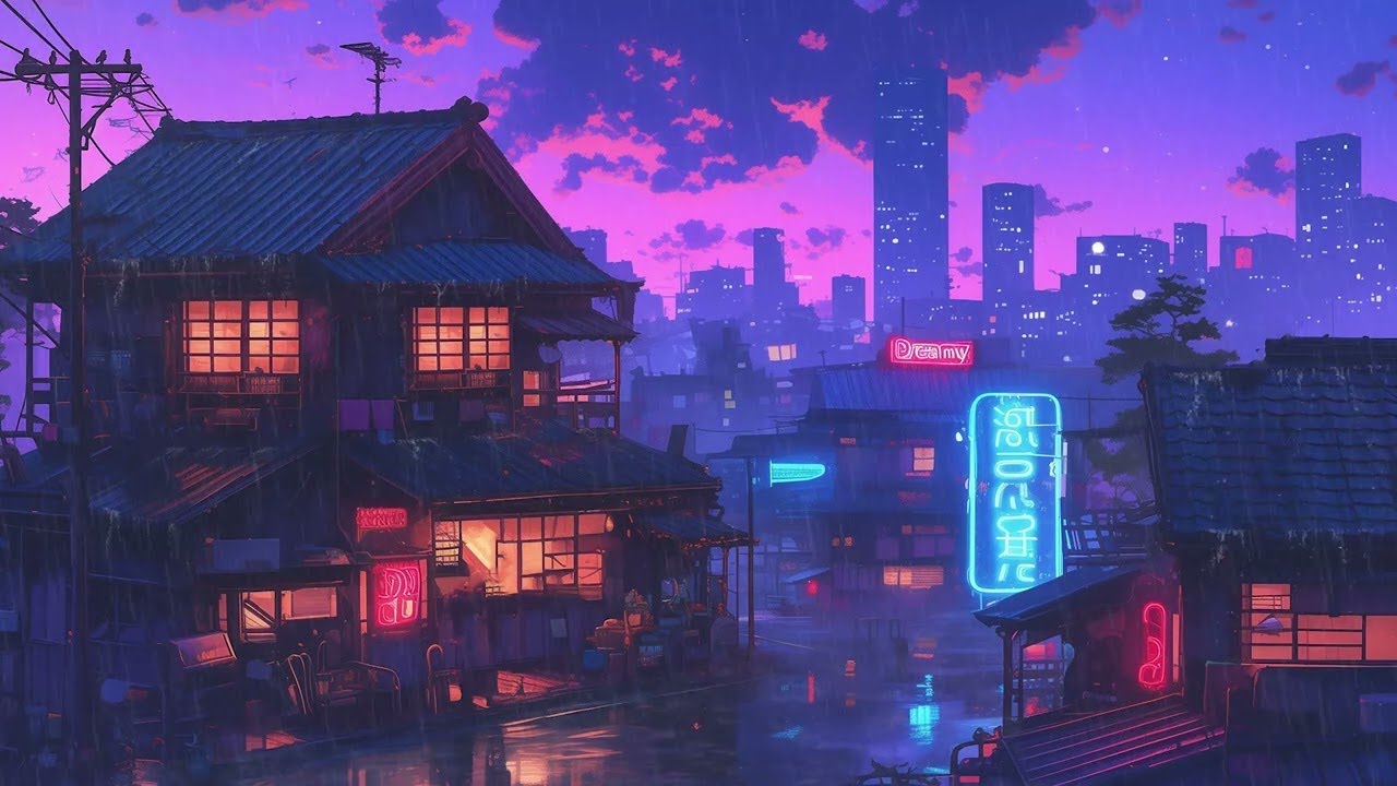 Rainy Nights of Tokyo Town 🌌 Chill Lofi Hip Hop Beats & Study Music 📚 ...