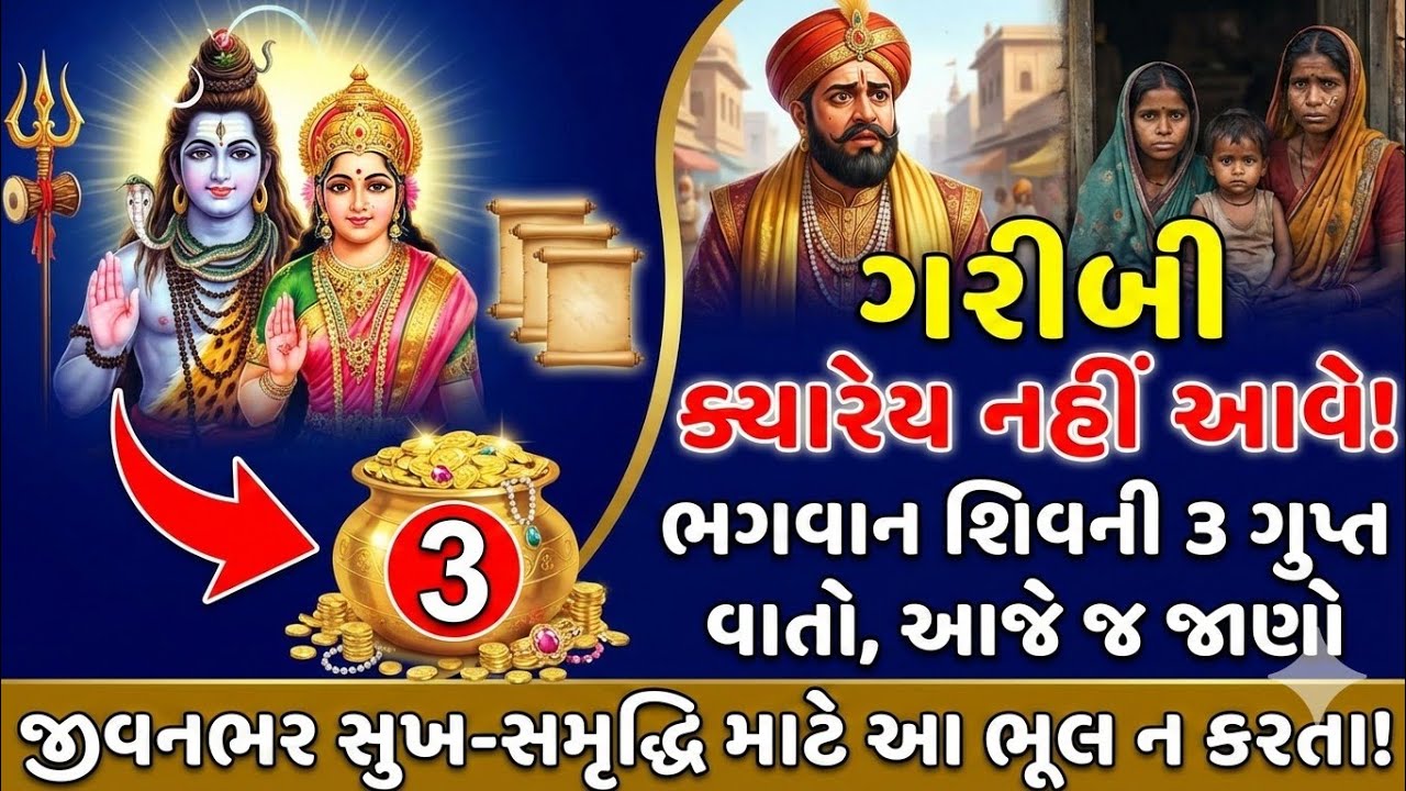 ભગવાન શિવ કહિયું આ 3 વાતો કોઈને ના કેવી? || lessonable story || Gujarati moral Stories 