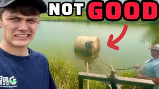 That’s NOT Supposed to be There!!! Bale￼ in Pond and Full Day of Mowing CRP
