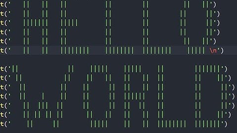 Hello World Python (ascii art)