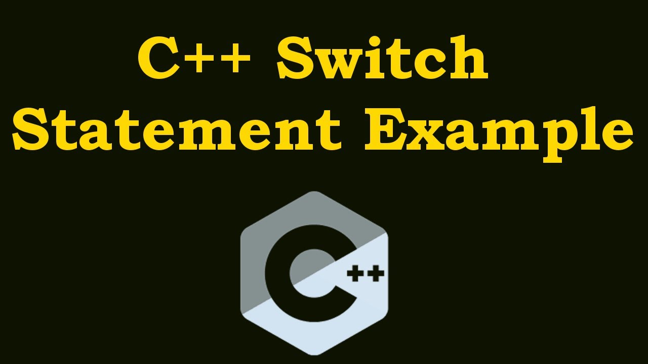 C++ Crash Course - Switch Statement Example In C++