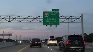 Driving from Orlando international airport to Sanford Florida POV ASMR 4K