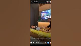 Artis cantik Esta Pramanita memberikan pijatan part 2