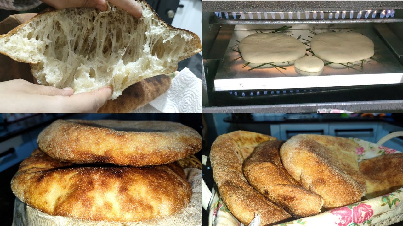 الخبز المنفوخ وصفتين السميد والفرينة من الالف للياء وطريقة الطهي بالتفصيل