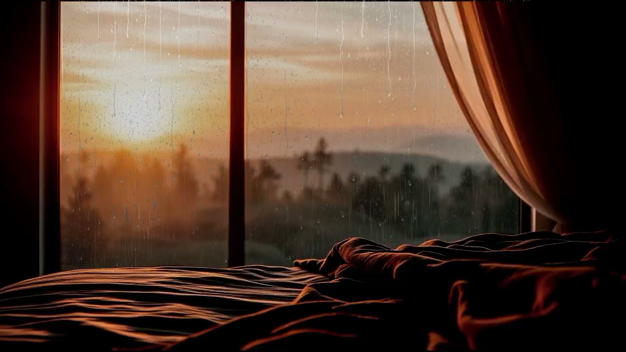 Rain on Window Soft Music 🌧️Gentle Rain & Calm Piano for Deep Sleep & Insomnia Relief @Irfan_Rain03 