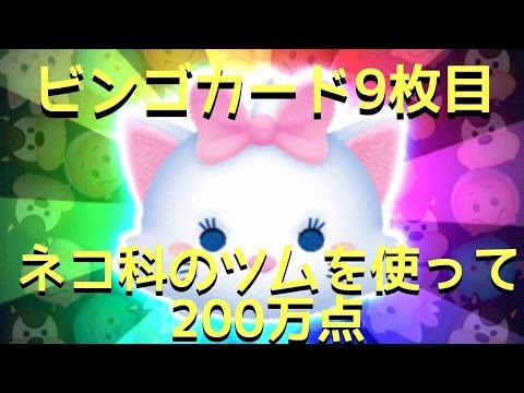 ツムツム ネコ科のツムを使って0万点 Youtube