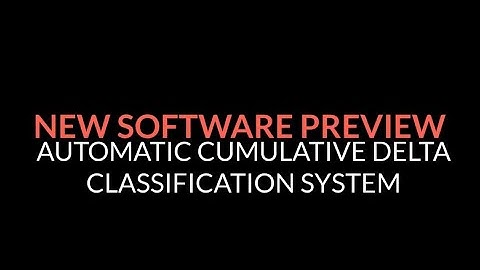 New Software Preview - Automatic Cumulative Delta Classification System