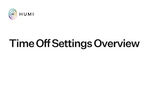 Time Off Settings Overview