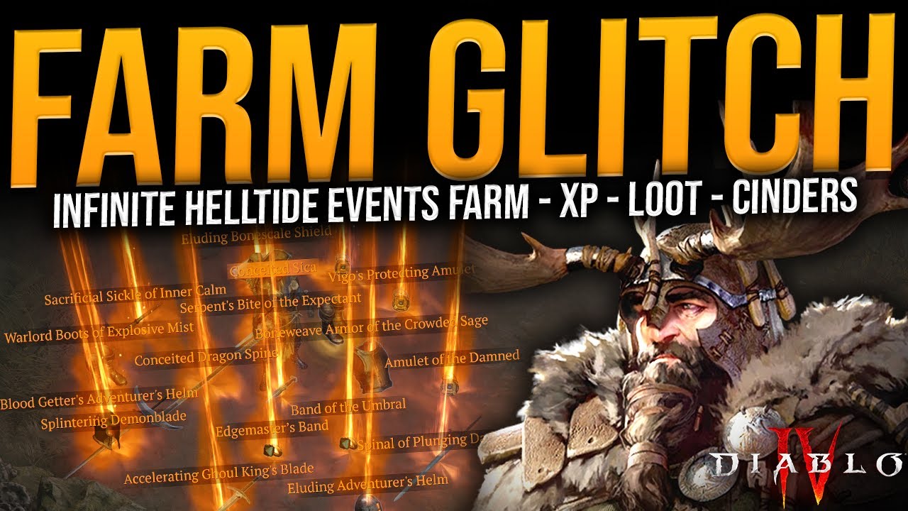 Diablo 4 - BROKEN FARM For EASY XP & LEVEL UPS - Infinite Helltide