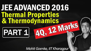 Thermal Physics | JEE Advanced 2016 Solution | PYQs by Mohit Sir (IIT KGP) #JEEAdvanced #PYQ