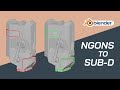 Turn N-Gons Object into Sub-D in Blender [English Subtitles]