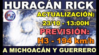 HURACÁN RICK  Puede llegar a la costa como HURACÁN DE CAT. 2